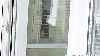 Horny czech couple rides the same cock together