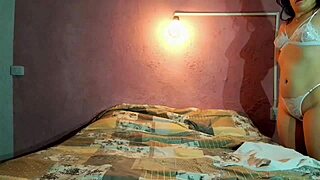 Latina teen explores webcam fun after stepfather leaves home