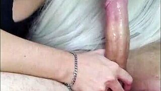 white moon chokes on cock