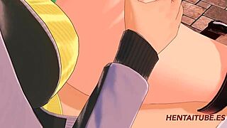 Japanese hentai: C.C's pussy takes in Kallen's futanari cock and ejaculates