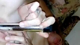 Ginger cums hard from self masturbation