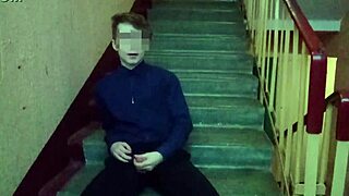 I got so horny jerking off on the stairs after school.