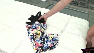 Classy European Babe Loves Anal Blowjob And Gets Spitted On