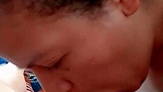 She's learning to suck that cock properly in amateur blowjob.