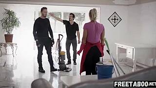 Scared Maid Candice Dare Endures Double Penetration