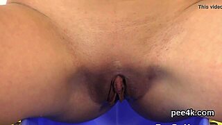 flawless idol gets her spread cunt filled with warm piss in hardcore scene