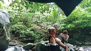 Young Asian girl in outdoor setting