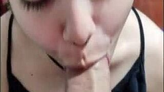 Teen beauty enjoys perfectly performing intense oral pleasure with an actual man