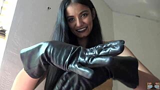 She Wears A Gold Leotard And Plays With Toys Solo