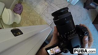 Busty Blonde Brett Rossi Teases Hard in Sexy Motel Room Strip