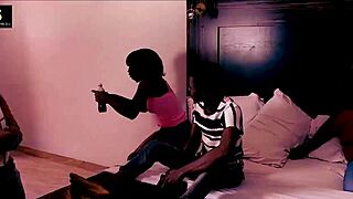 Ms. Creamie set up by friend watches two guys fuck her hard