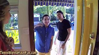 oh wow, party teens ride dicks and suck cocks hard!