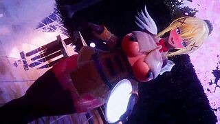 in konosuba, mitsuboshi joins a wild sex party animation