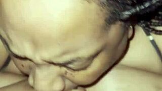 Curvy Ebony Babe Sucked Me Dry with Passion