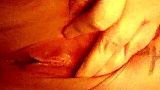 Vibrating play on a hot pussy