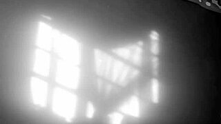 Ebony babe gets missionary blowjob and cum on ass.