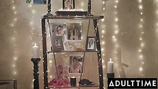 Adult time - big tit blonde gabbie carter lets horny husband and wife tag-team her