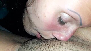 She blocked my TV but licked my hairy pussy in hotel room