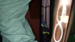 Dildo assfucking leads to creampie cum.