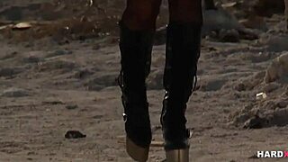 Naughty blonde takes on two cocks hard