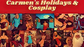 Cartoon Santa Feels Joy Sucking Granny's Cock