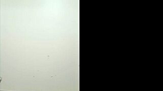 Adventurous cleaning assistant enters bathroom and shows her big tits