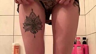 Wet and wild: Soaping up the pussy in the kitchen