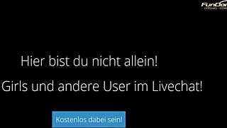 Sexually stimulated blonde beauty takesCum shot