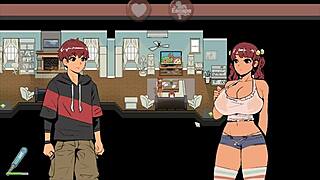 Curvy redhead femdom fucks on ground in taboo hentai