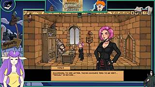 Wow! Brunette Student With Big Tits Plays Witch Trainer Game!