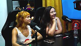 flora vip exposes tits on podcast, ruan shows dick