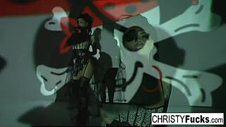 Sexy Christy Mack plays with her amazing ass and tight body.