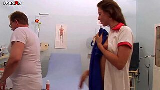 Pee Loving Whores Share a Lucky Cock in Wild Threesome Action. Doctor and Nurse Join the Kinky Fun.