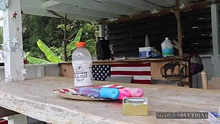 Lazy tattooed MILF taught a hard lesson in trailer 3of3!