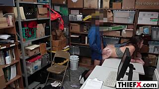 Office workers get punished with a hardcore threesome if they are teenagers