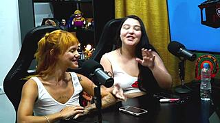 flora vip exposes tits on podcast, ruan shows dick