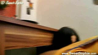 Does the submissive teen swallow in the car?