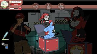 Curvy redhead femdom fucks on ground in taboo hentai