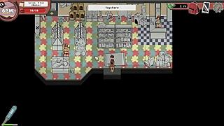 Curvy redhead femdom fucks on ground in taboo hentai