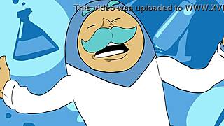 Cartoon Character Rips Clothes In Powertrip Scene