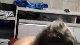 In this scene, the professional performs a deep, hungry blowjob on her partner