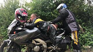 nymphofist gay biker dives into extreme anal fisting. his wild ride pushes every limit on the road.