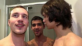 Gay twinks banging hard in wild anal orgy