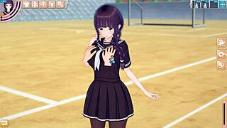 【エロゲーコイカツ！】前髪ぱっつん爆乳jk「双葉」ちゃんがおっぱい揉みまくられる３dcgエロアニメ動画