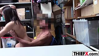 drilling this nubile teen 18+ in the office garage with blowjob