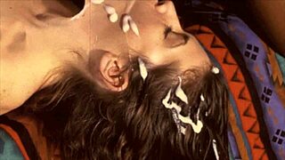 Vintage interracial foursome with retro group vibes and classic action