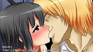 I watch Minako cheat in this English hentai game, feeling the excitement