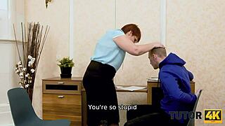 A patient tutor4k gets to consummate with the submissive teacher at her house