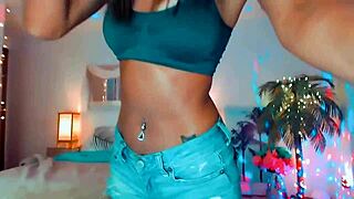 Beautiful Webcam Whore in Cosplay Costume Fingers Herself During Web Chat