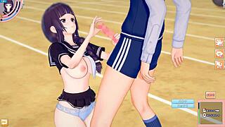 【エロゲーコイカツ！】前髪ぱっつん爆乳jk「双葉」ちゃんがおっぱい揉みまくられる３dcgエロアニメ動画